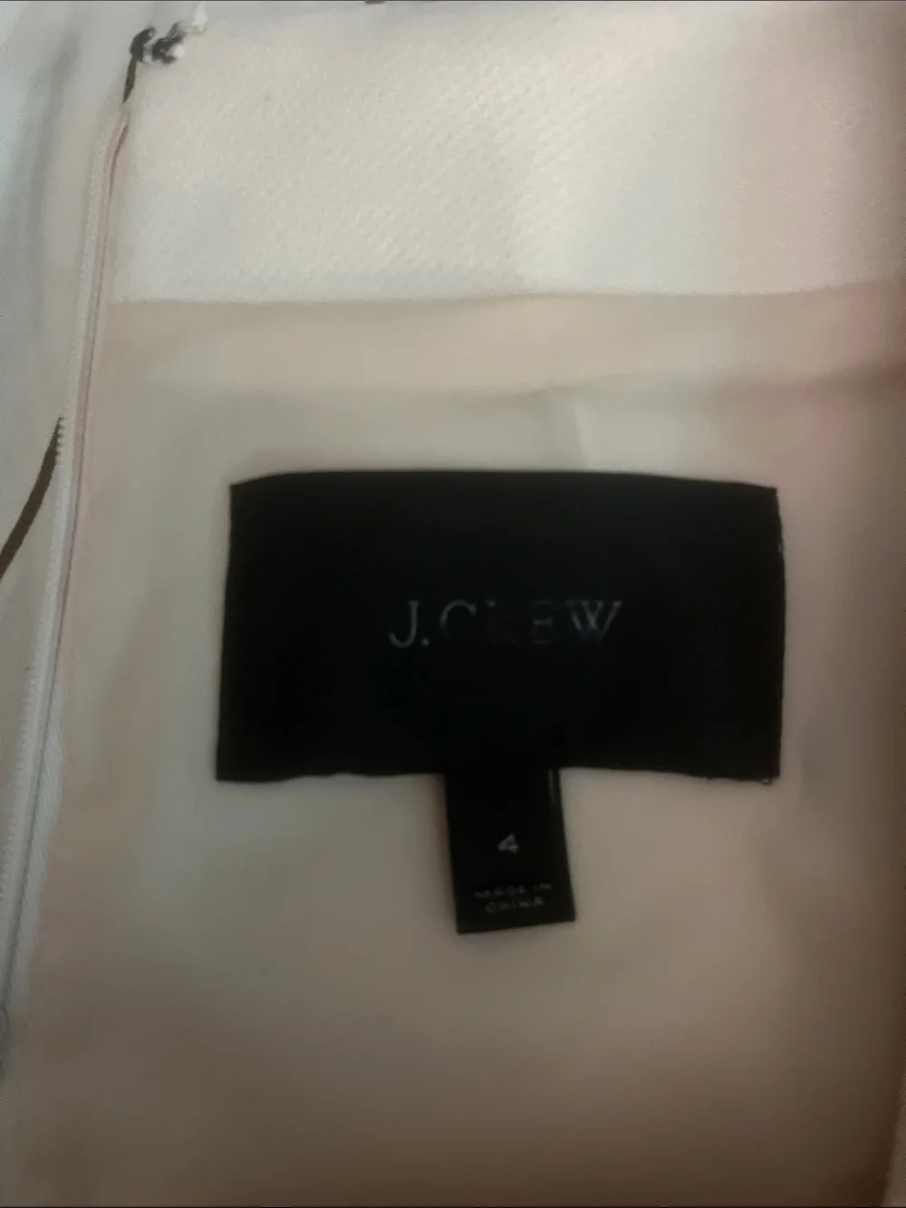 J. Crew Cream Long-Sleeve Shift Dress with Gold Zipper Accents